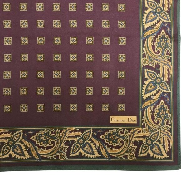 561189BP (S1) Christian Dior Scarf Paisley Multicolor Silk - Picture 3 of 8